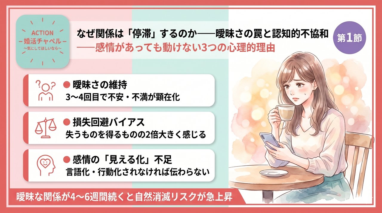 関係が停滞する理由・曖昧さの罠 インフォグラフィック