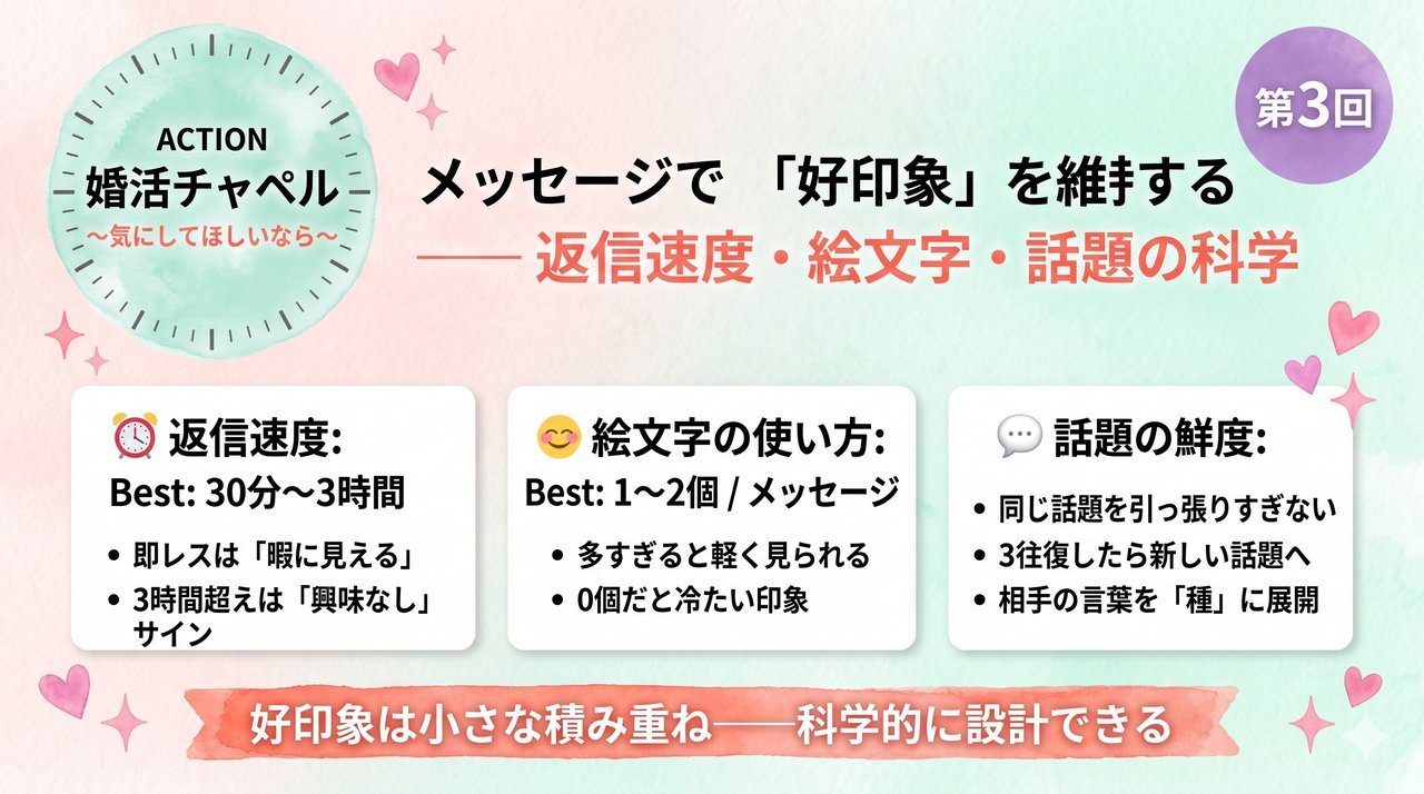 メッセージで好印象を維持する科学 インフォグラフィック