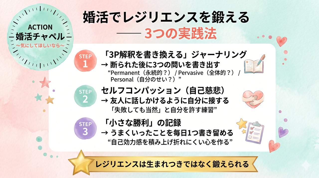 レジリエンスを鍛える実践法 インフォグラフィック