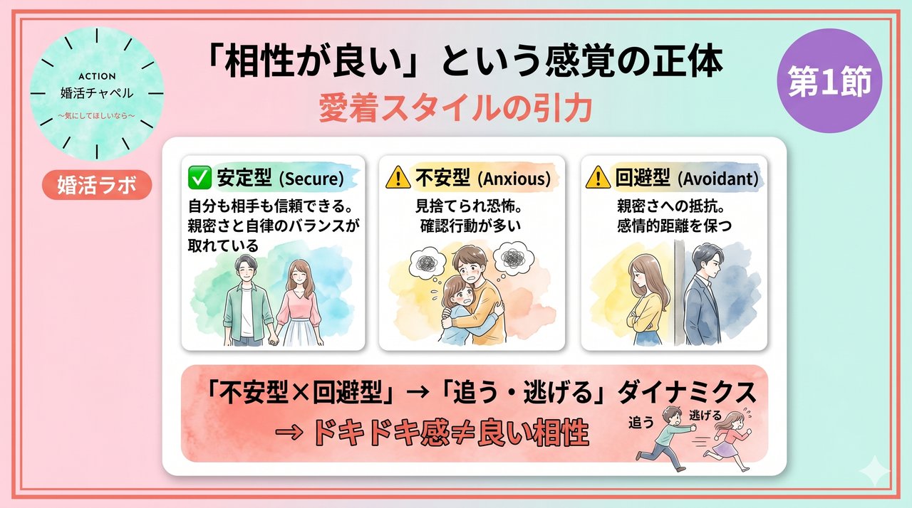 愛着スタイルの組み合わせ インフォグラフィック