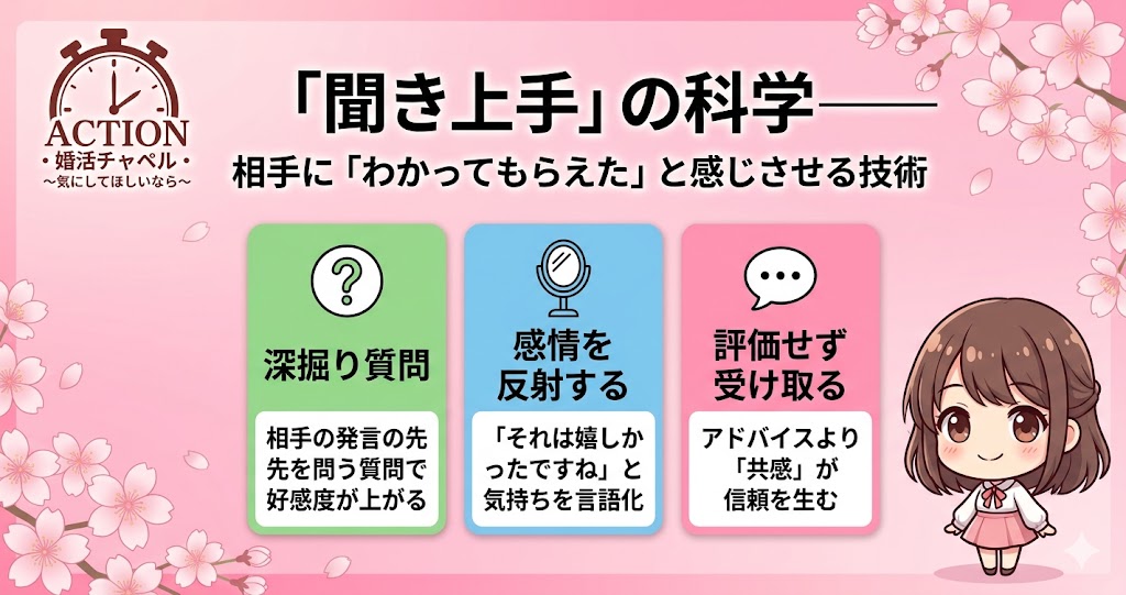 聞き上手の科学インフォグラフィック