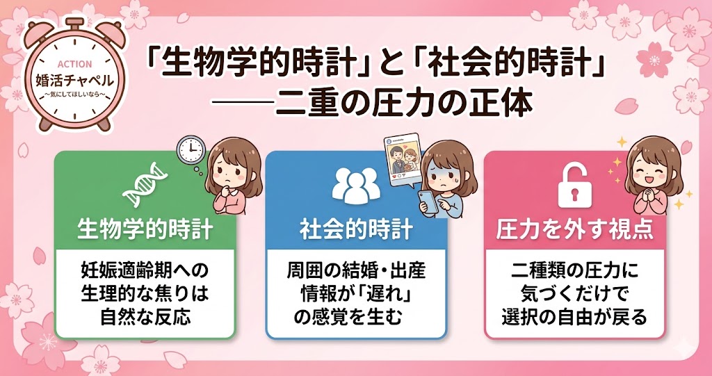 生物学的時計社会的時計インフォグラフィック
