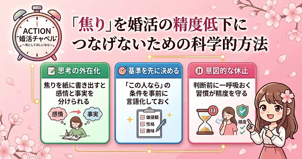 焦りへの科学的対処法インフォグラフィック