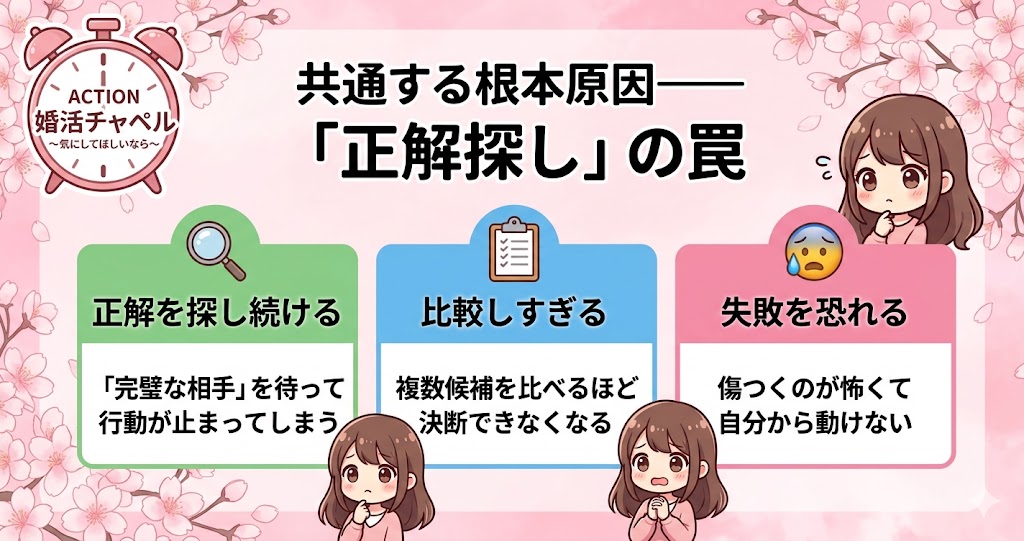 共通する根本原因正解探しの罠インフォグラフィック