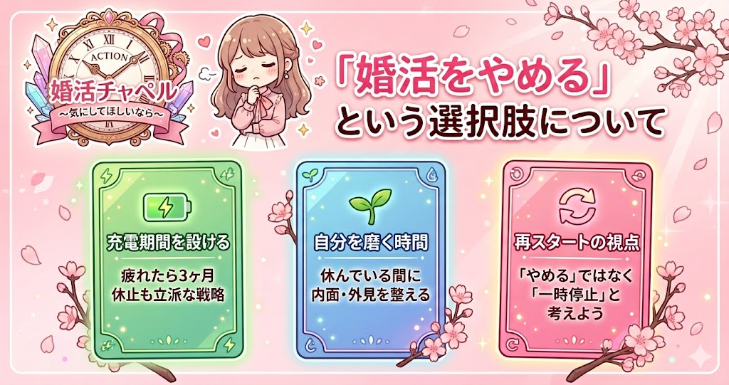 婚活をやめるという選択肢についてインフォグラフィック