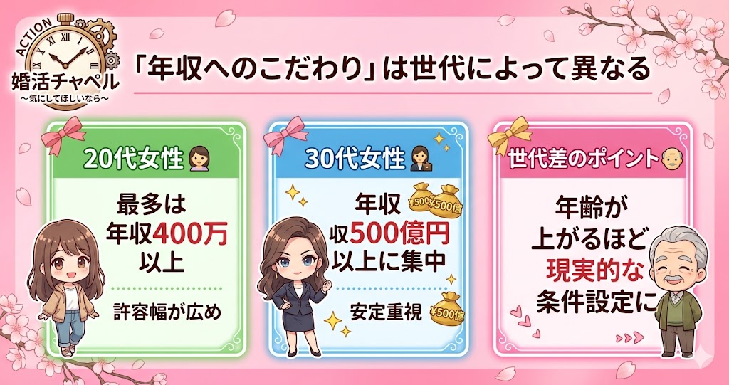 「年収へのこだわり」は世代によって異なる