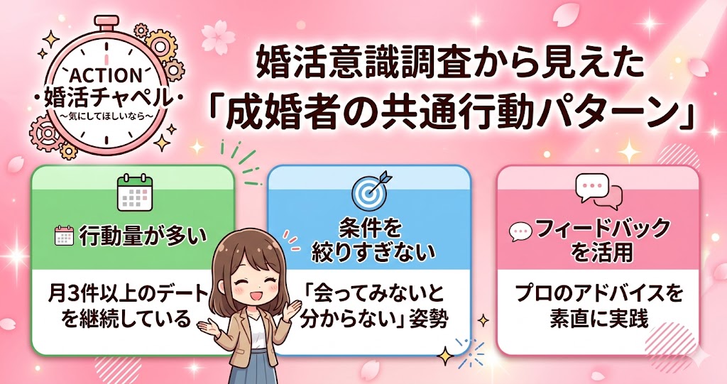 婚活意識調査から見えた「成婚者の共通行動パターン」