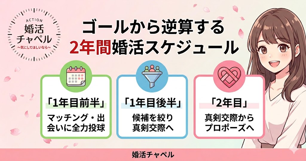 ゴールから逆算する2年間婚活スケジュール