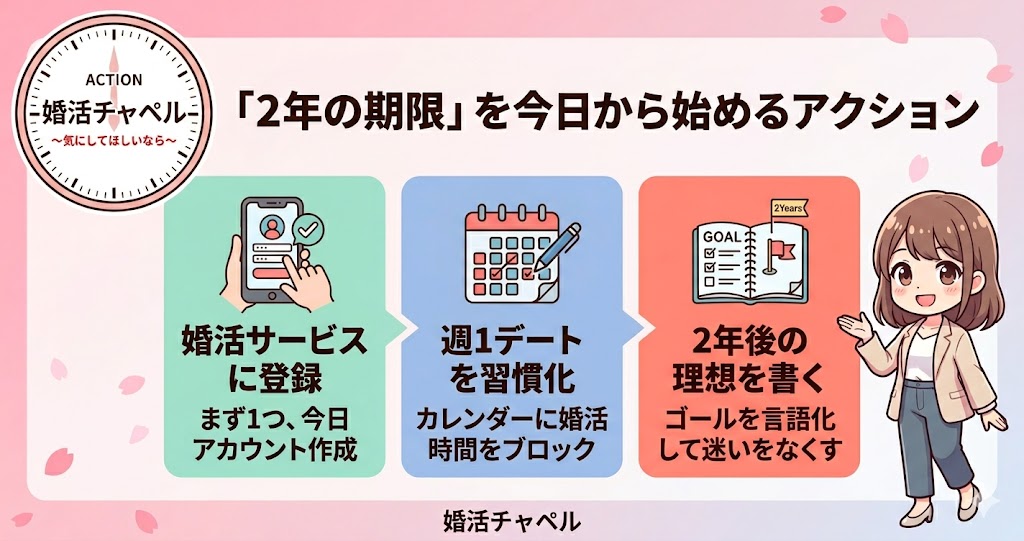 2年の期限を今日から始めるアクション