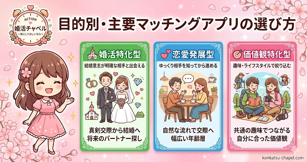 目的別マッチングアプリの選び方