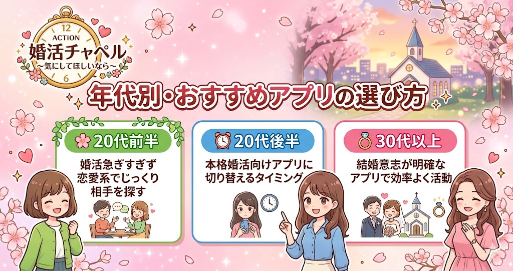年代別・おすすめアプリの選び方インフォグラフィック