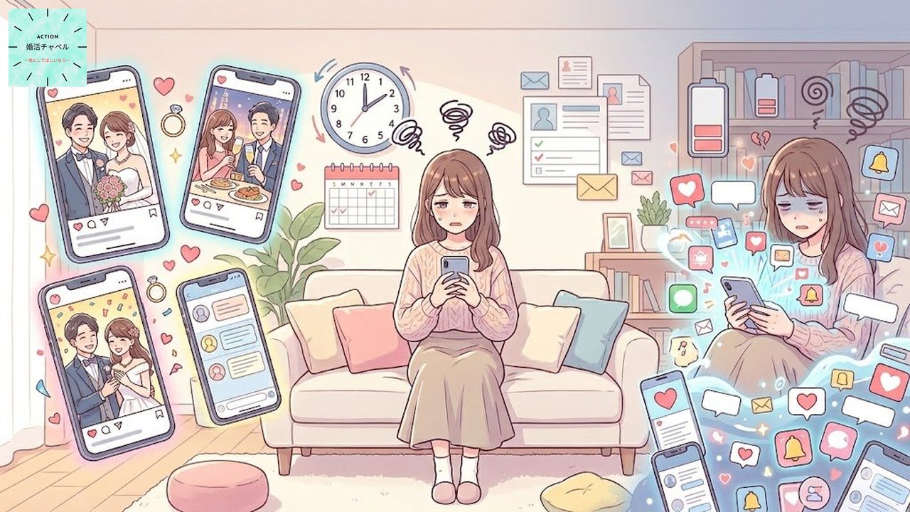 20代の婚活を阻む心理的要因を示すインフォグラフィック