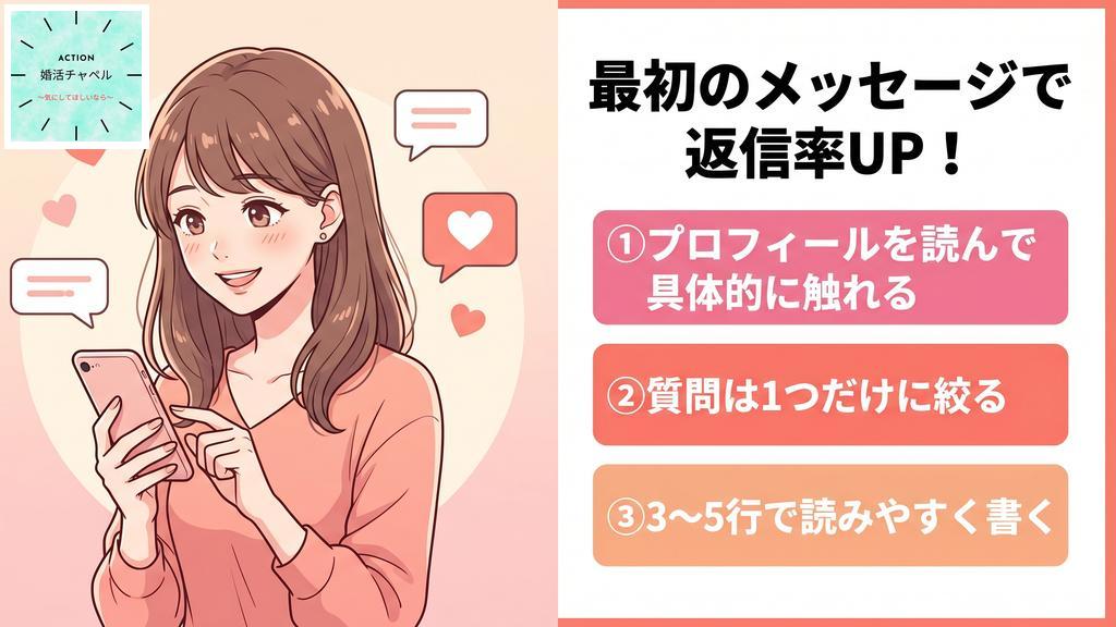 マッチング後の最初のメッセージ｜返信率を上げる文例と3原則