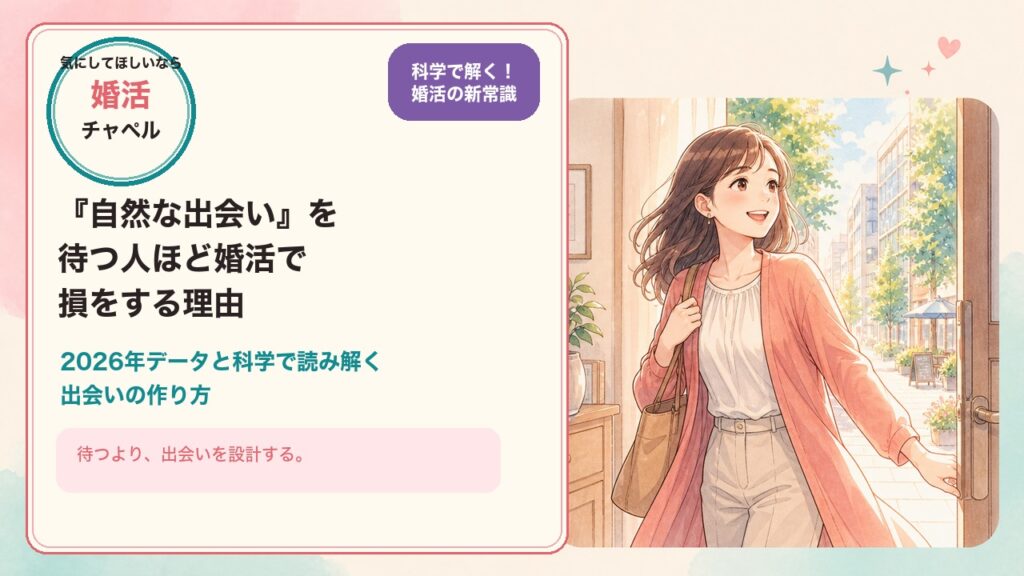 自然な出会いを待つ人ほど婚活で損をする理由 アイキャッチ