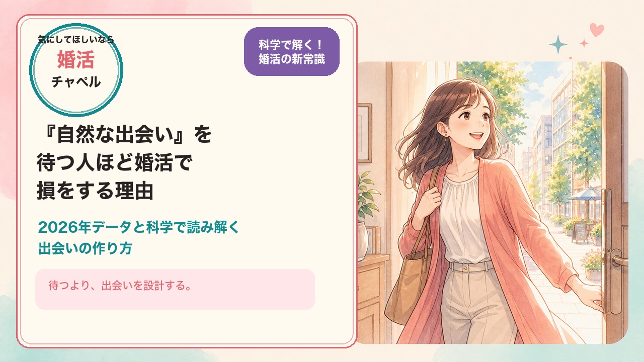 自然な出会いを待つ人ほど婚活で損をする理由 アイキャッチ