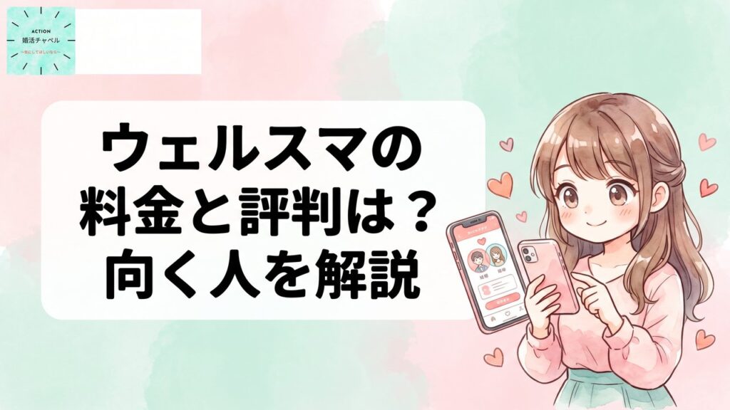 ウェルスマの料金と評判・向く人を解説するアイキャッチ画像|婚活チャペル
