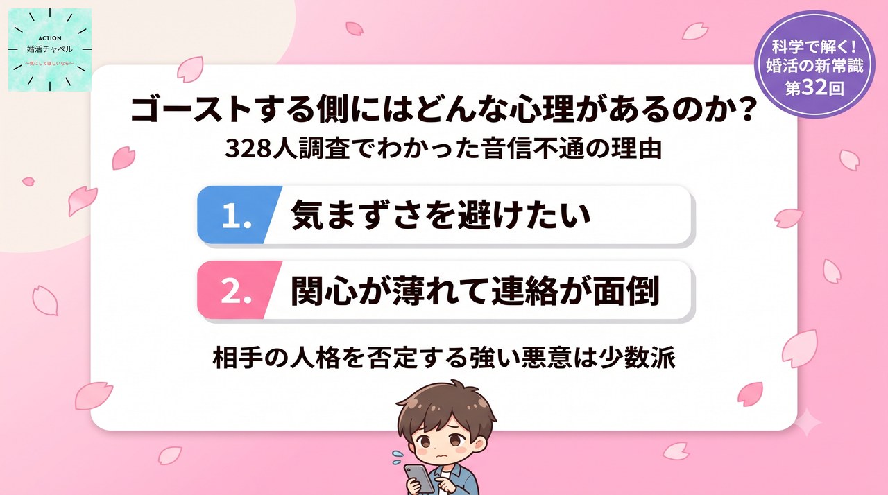 ゴーストする側にはどんな心理があるのか|婚活ラボ