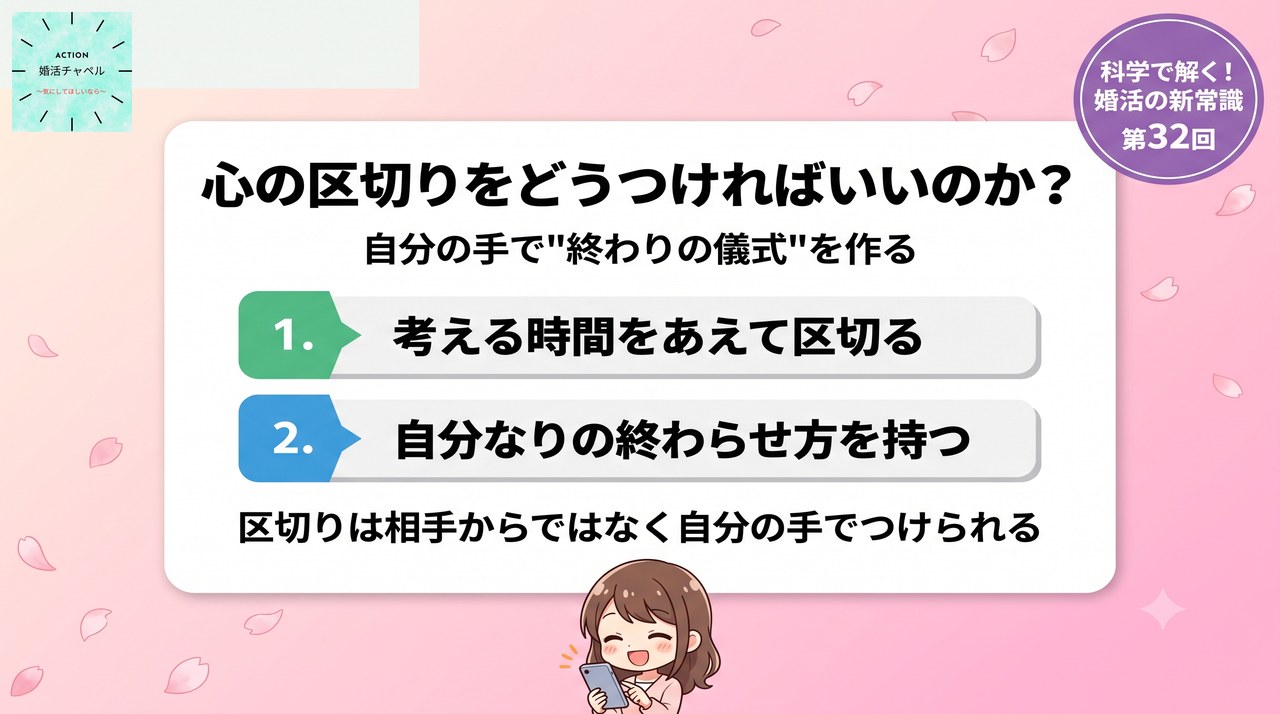 心の区切りをどうつければいいのか|婚活ラボ