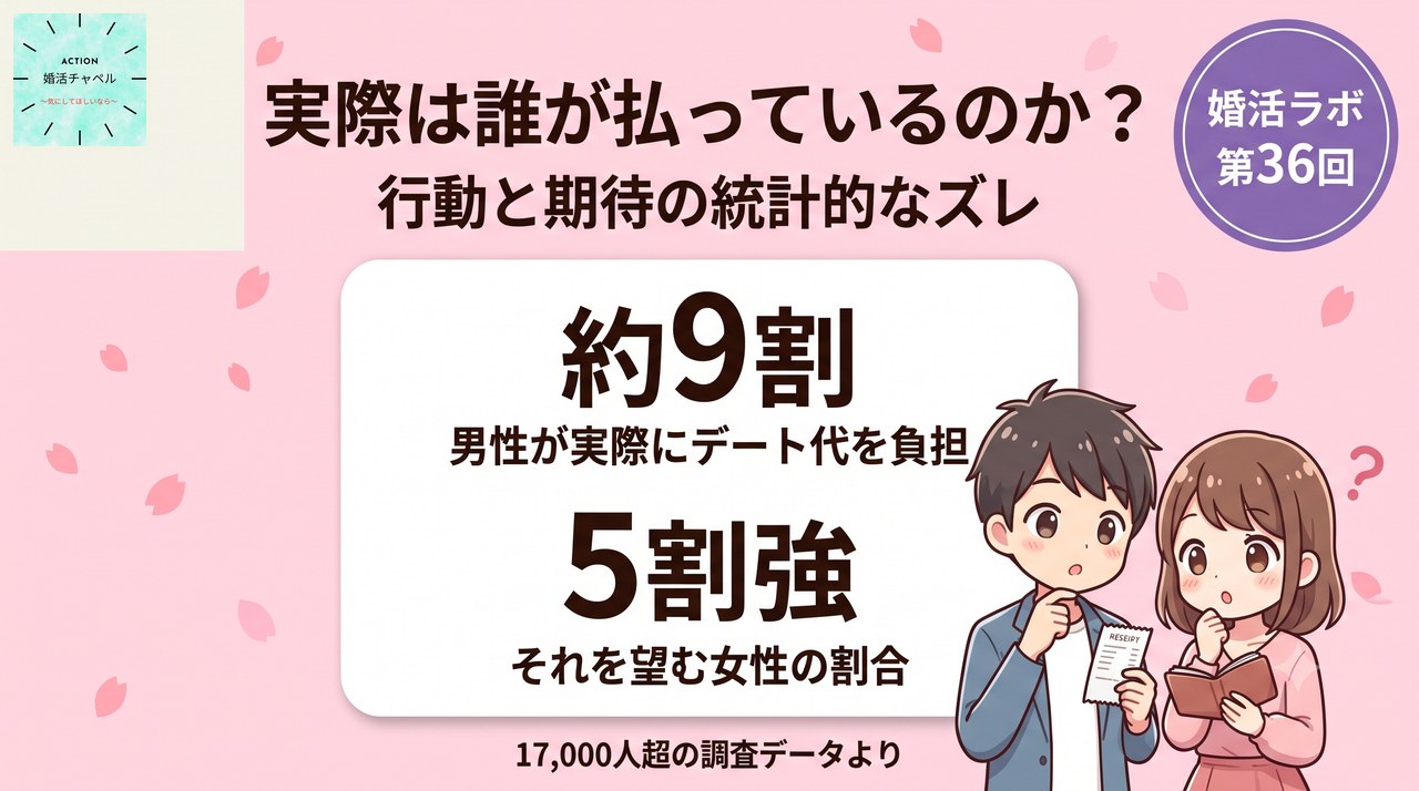 デート代は誰が払う? 行動と期待の統計的なズレ|婚活ラボ