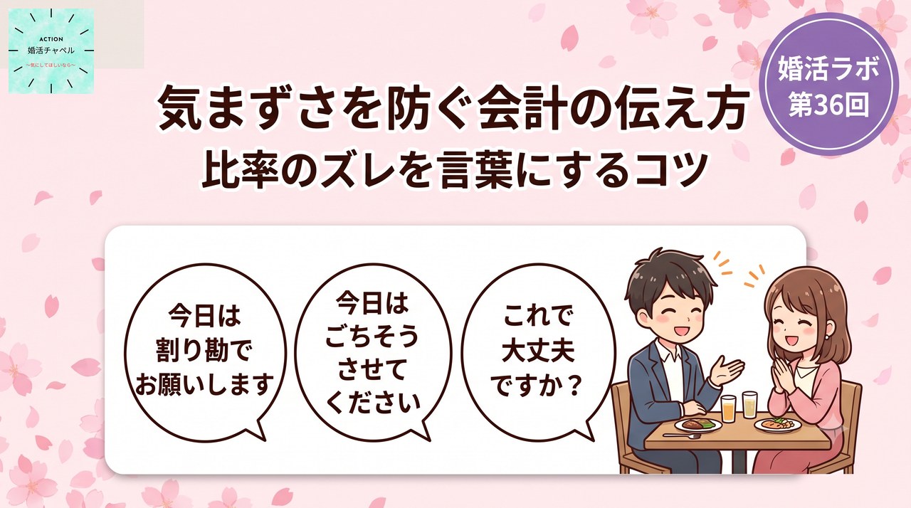 気まずさを防ぐ会計の伝え方 比率を言葉にするコツ|婚活ラボ