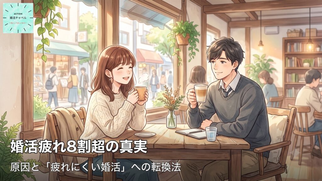 婚活疲れ8割超の真実——原因と「疲れにくい婚活」への転換法 アイキャッチ｜婚活チャペル