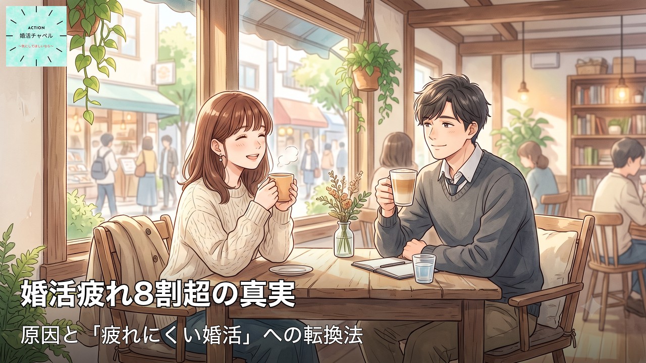 婚活疲れ8割超の真実——原因と「疲れにくい婚活」への転換法 アイキャッチ｜婚活チャペル