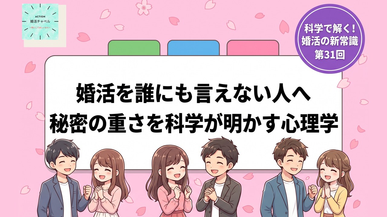 婚活を誰にも言えない人へ 秘密の重さを科学が明かす心理学 アイキャッチ｜婚活ラボ