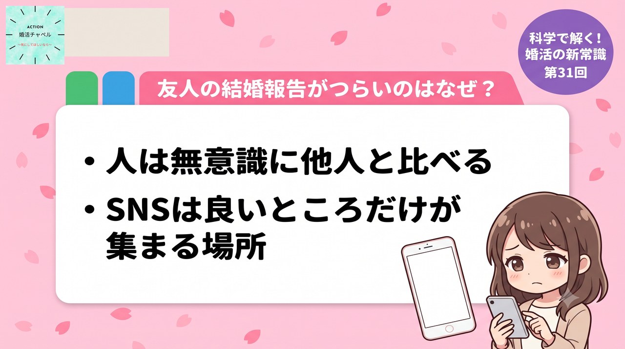 友人の結婚報告がつらいのはなぜか 社会的比較と上方比較|婚活ラボ