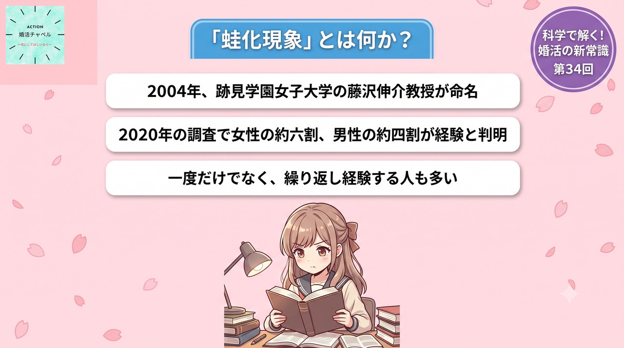 蛙化現象とは 2004年命名・女性57.3%男性44.4%が経験|婚活ラボ