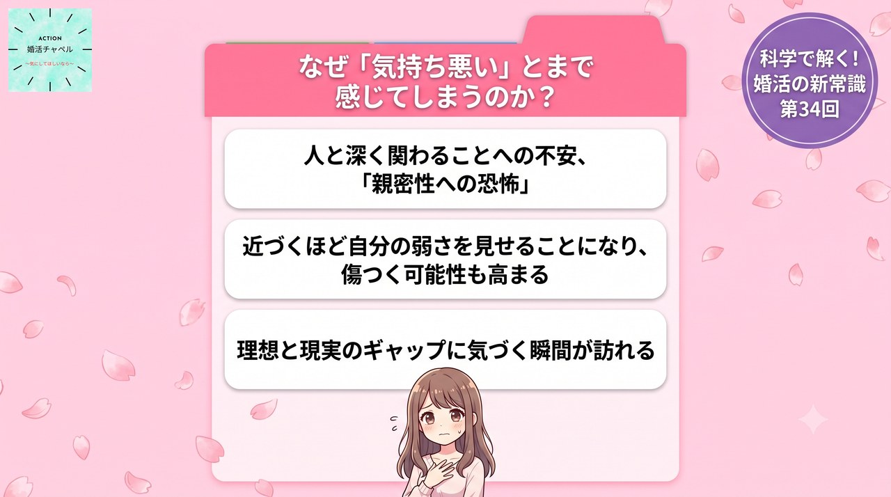 親密性への恐怖 関係が近づく不安が拒否感になる仕組み|婚活ラボ