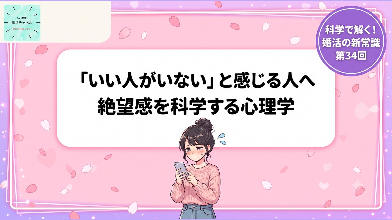 「いい人がいない」と感じる人へ 絶望感を科学する心理学 アイキャッチ｜婚活ラボ