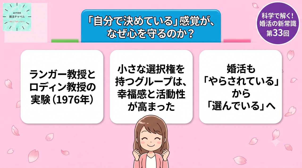 統制感の実験 小さな選択権が心の支えになる理由|婚活ラボ