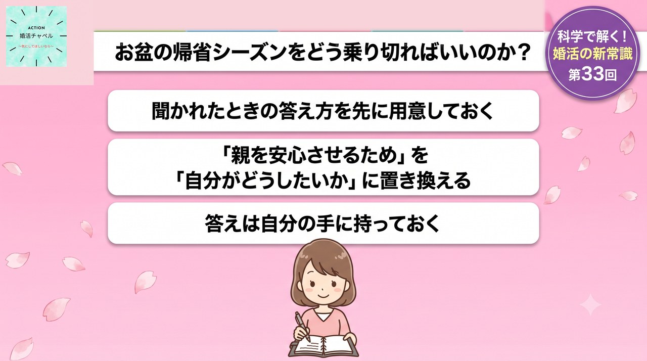 帰省シーズンの乗り切り方 答え方を先に用意する2つのコツ|婚活ラボ