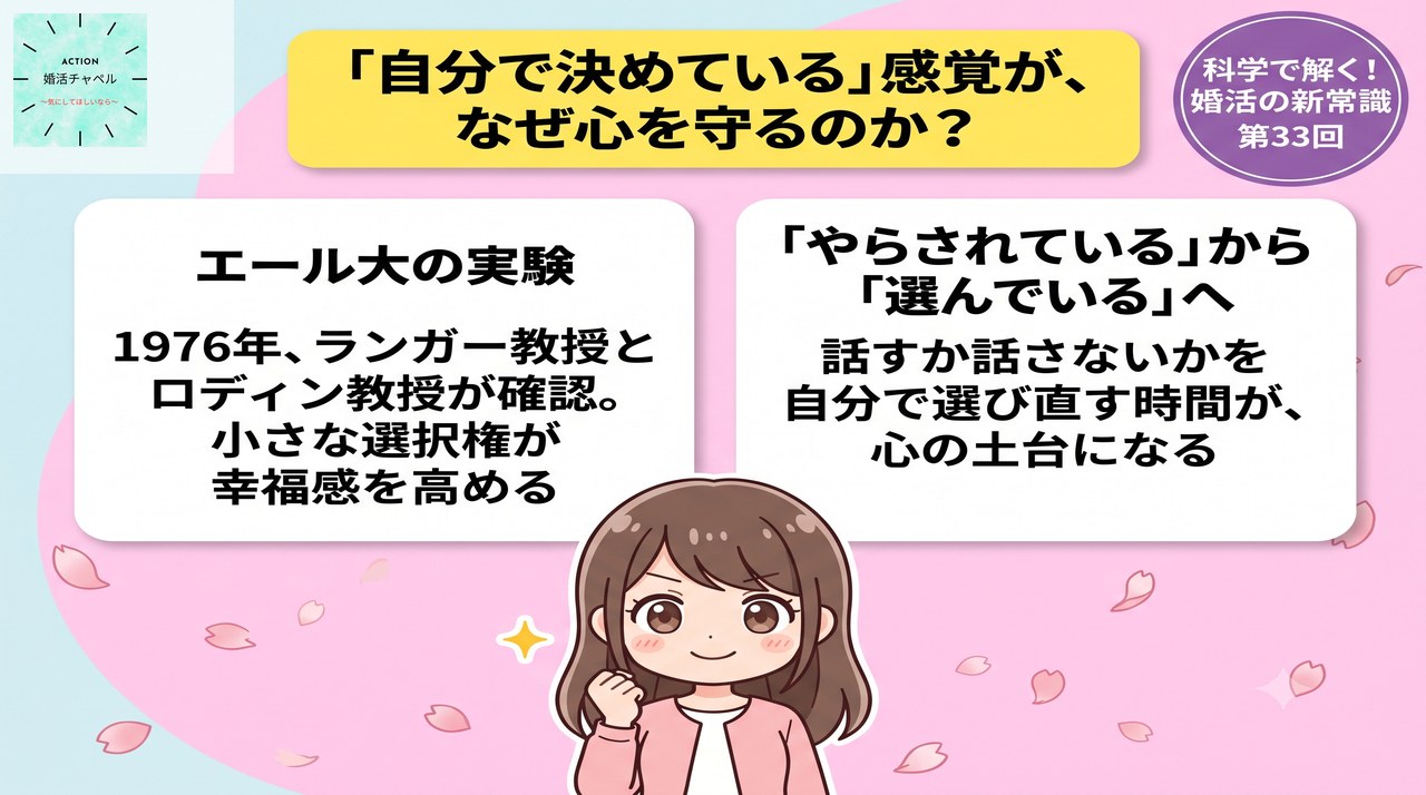 自分で決めている感覚が心を守る理由｜婚活ラボ