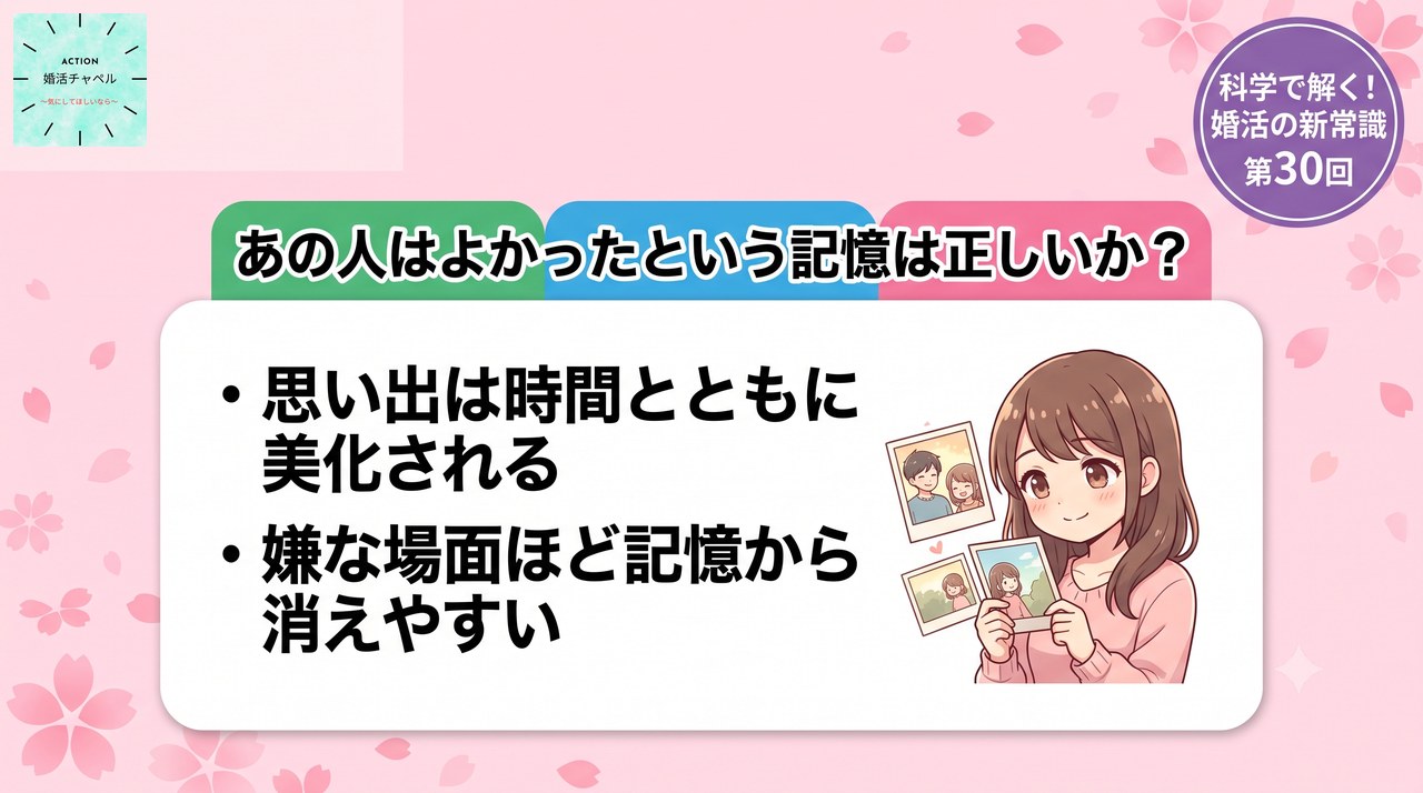あの人はよかったという記憶は正しいか ロージー・レトロスペクション|婚活ラボ