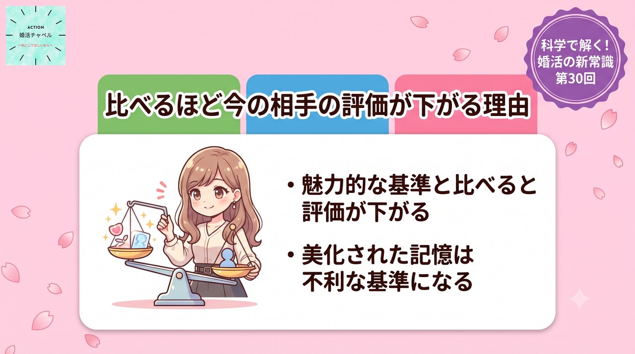 比べるほど今の相手の評価が下がる理由 対比効果|婚活ラボ