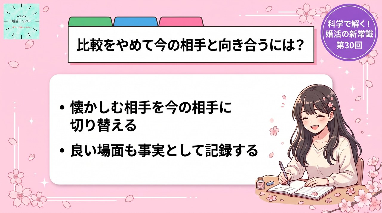 比較をやめて今の相手と向き合う方法|婚活ラボ