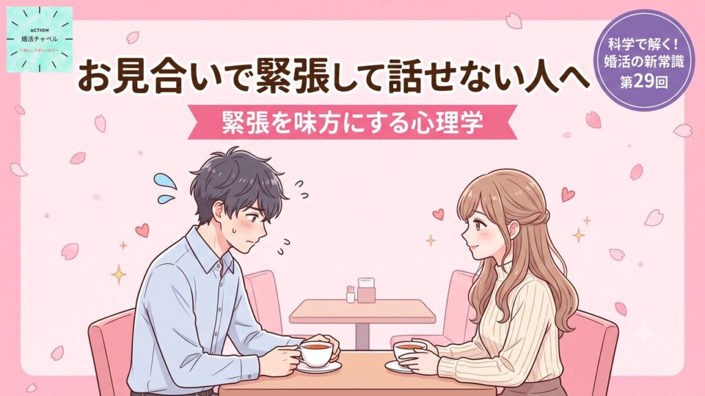 お見合いで緊張して話せない人へ 緊張を味方にする心理学 アイキャッチ|婚活ラボ