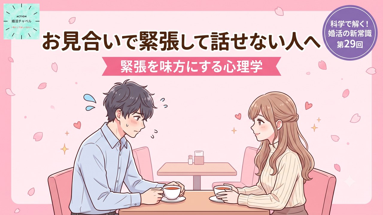 お見合いで緊張して話せない人へ 緊張を味方にする心理学 アイキャッチ|婚活ラボ