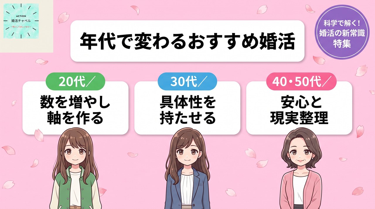 年代別おすすめ婚活方法 20代30代40代50代の選び方の違い|婚活ラボ