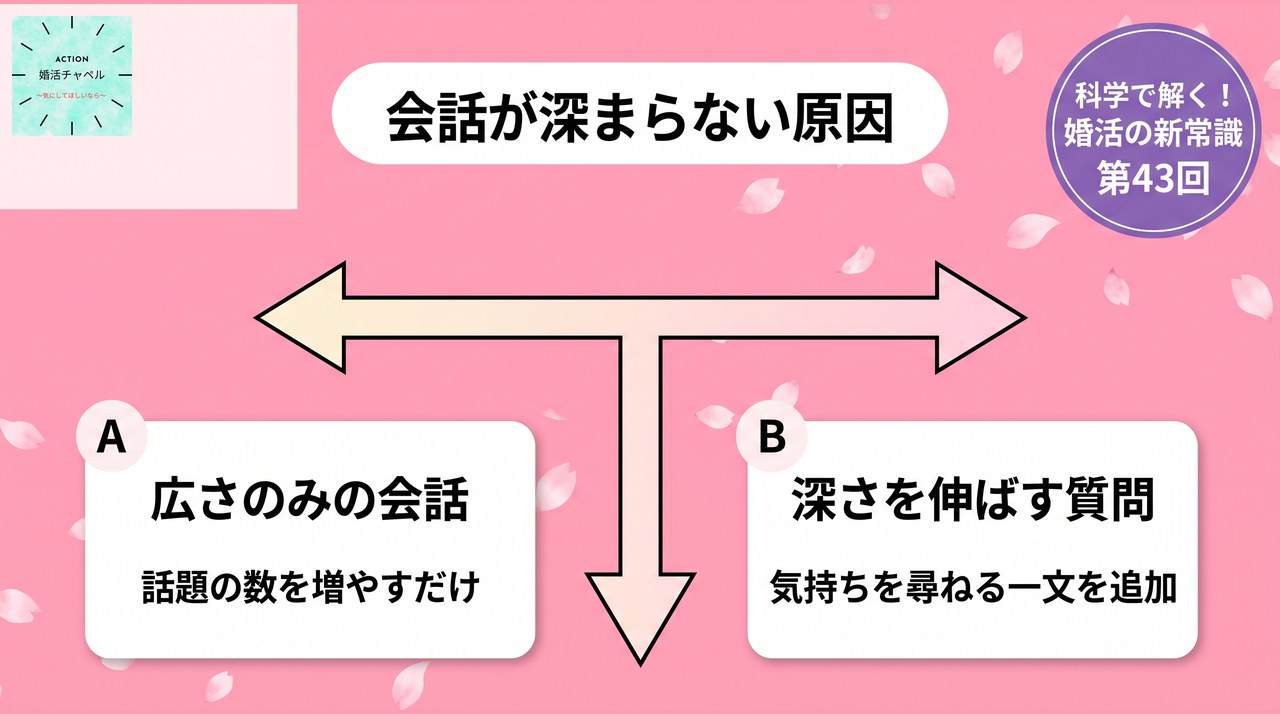 会話が深まらない原因 自己開示の広さと深さの違いを図解