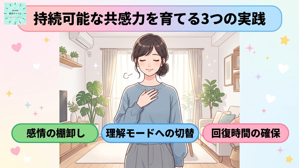 持続可能な共感力の実践法 インフォグラフィック