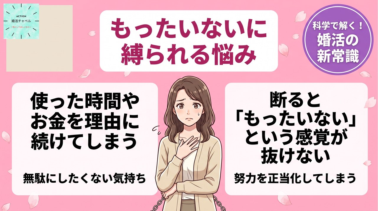 もったいないに縛られる悩み 使った時間やお金を理由に続けてしまう