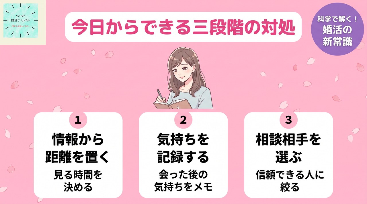 今日からできる3段階の対処 情報から距離を置く・記録する・相談相手を選ぶ