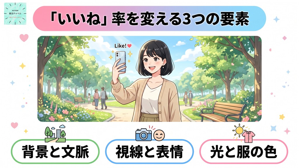 いいね率を変える写真要素 インフォグラフィック