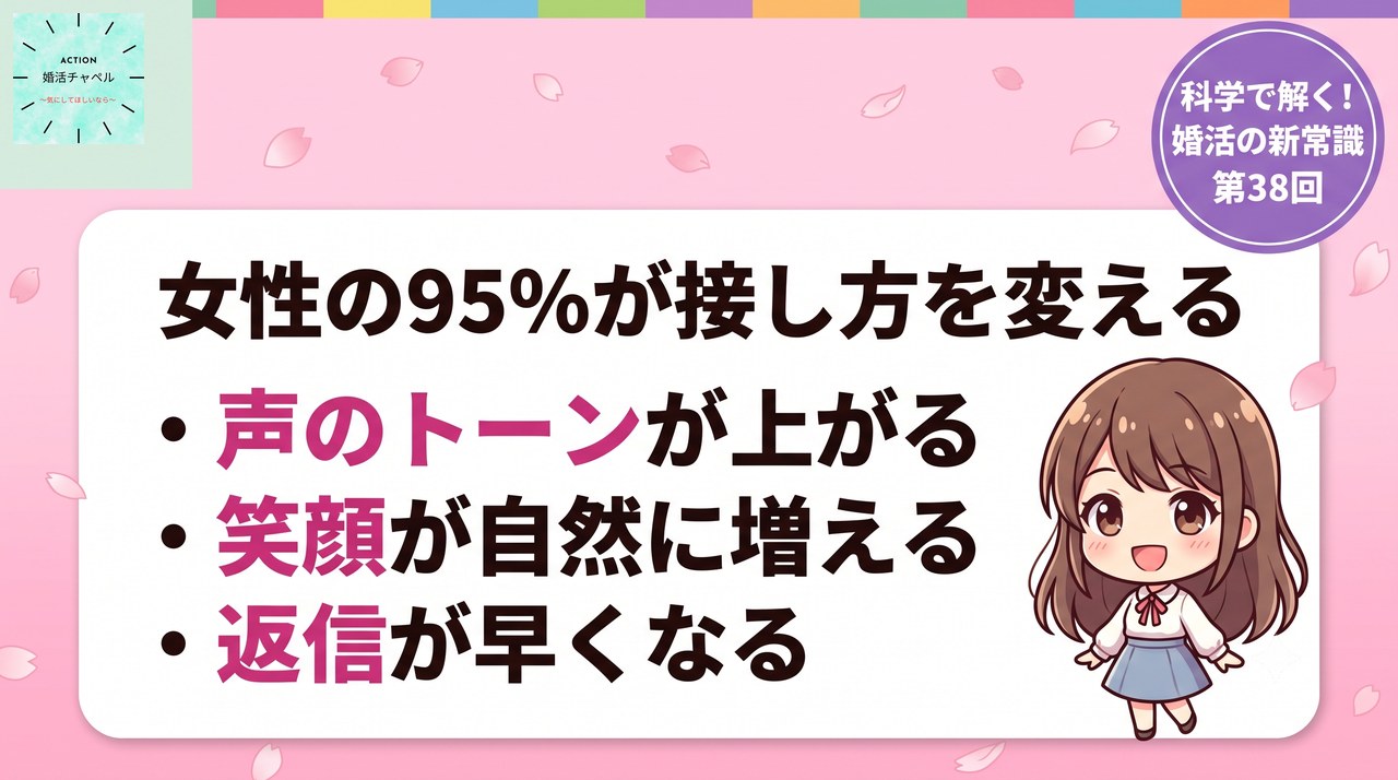 女性の95%が接し方を変える 統計インフォグラフィック|婚活ラボ