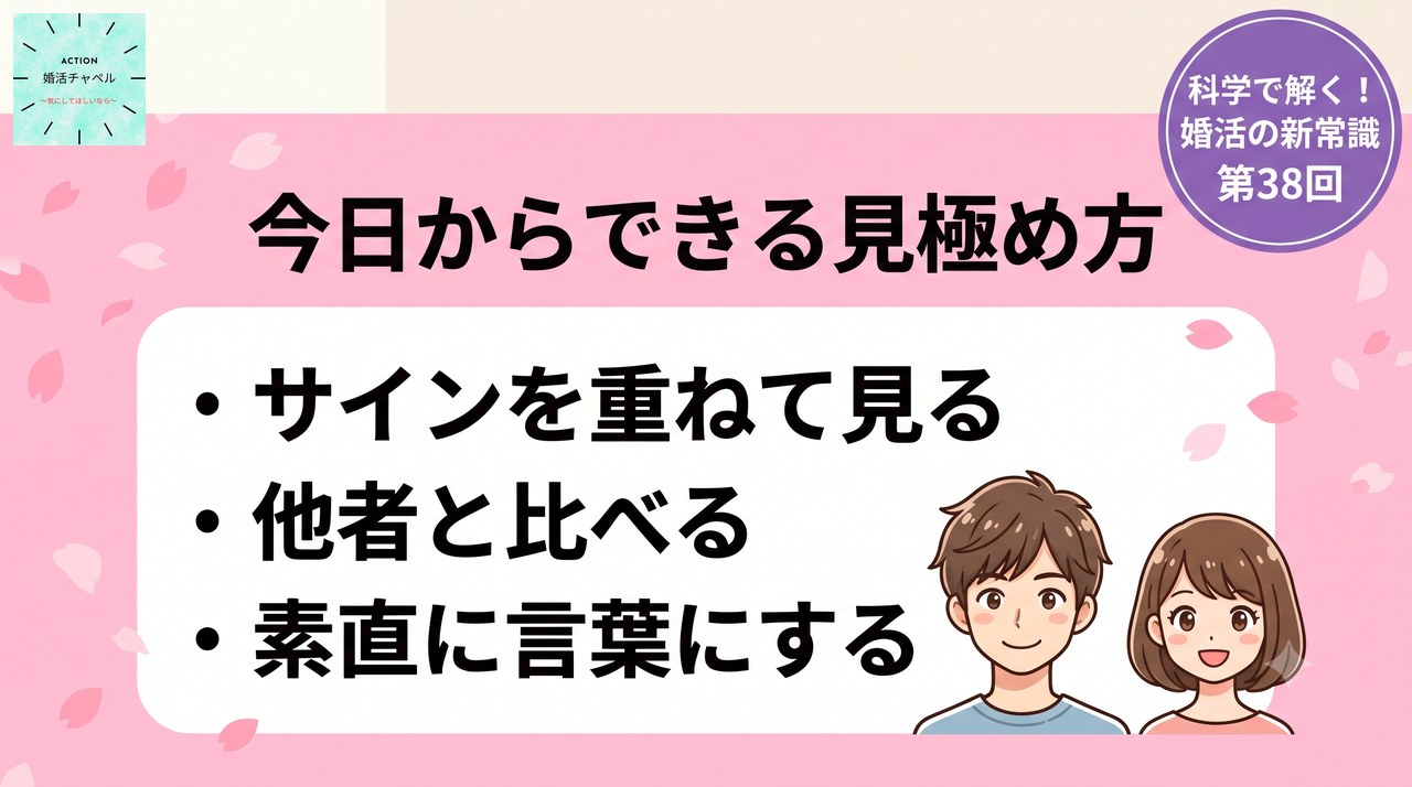 今日からできる好意サインの見極め方インフォグラフィック|婚活ラボ