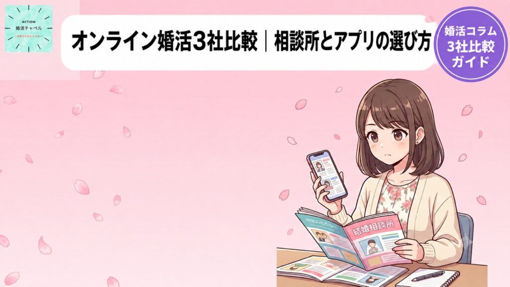 オンライン婚活3社比較｜相談所とアプリの選び方