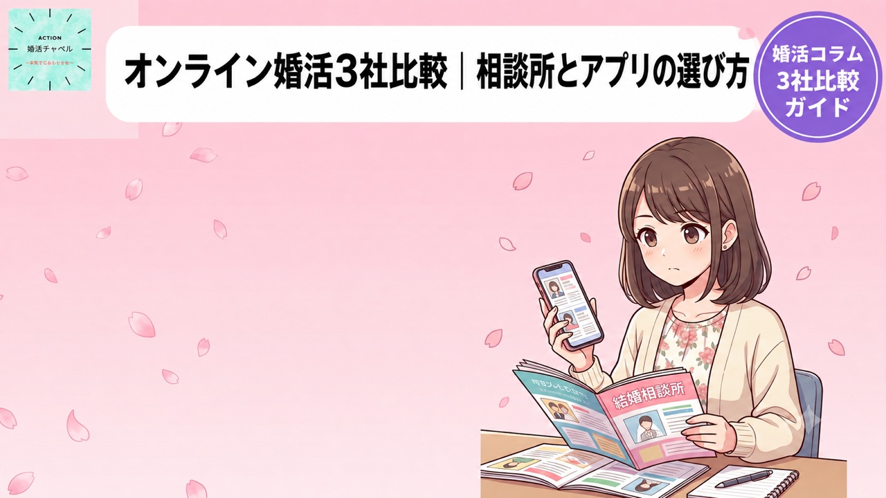 オンライン婚活3社比較|相談所とアプリの選び方